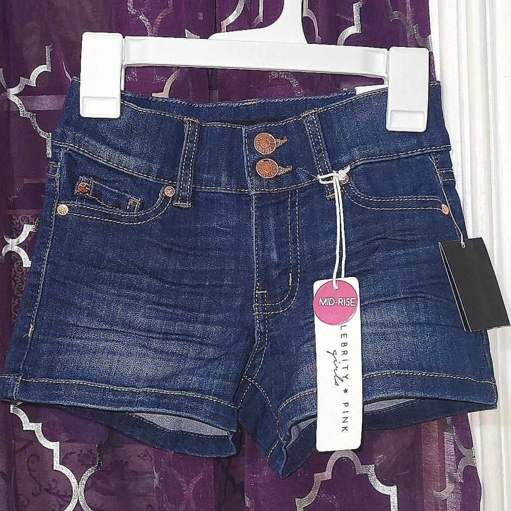 NWT Girls denim shorts, size 7